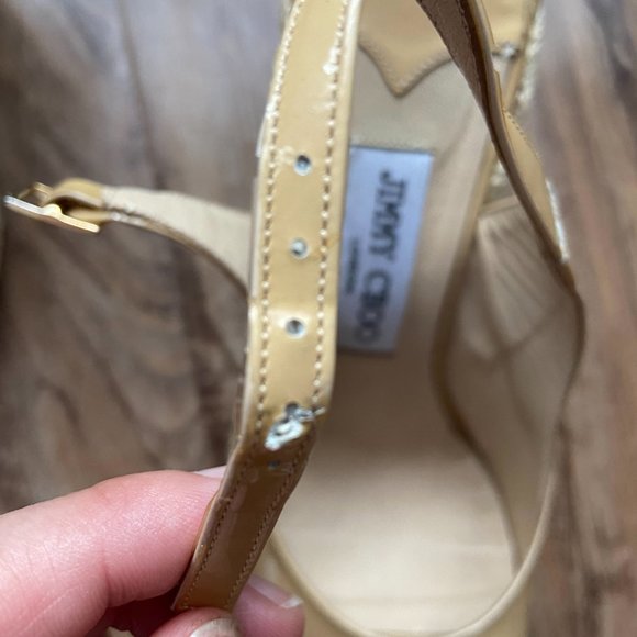 Jimmy Choo Nude Patent Espadrilles - Picture 5 of 5